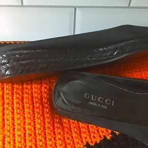 Black Gucci slides